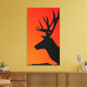 Abstract elandskop gewikkeld canvasprint canvas afdruk (Insitu (Woonkamer))