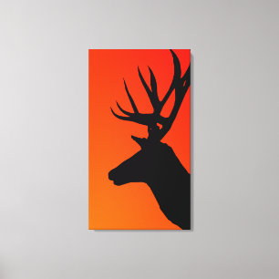 Abstract elandskop gewikkeld canvasprint canvas afdruk