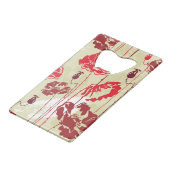 Abstract Elegance florale patroon 2 Creditkaart Flessenopener (Voorkant Gekanteld)