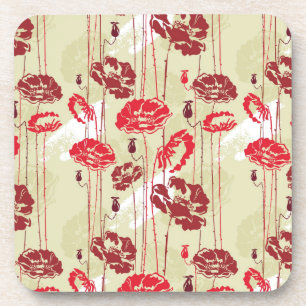 Abstract Elegance florale patroon 2 Drankjes Onderzetter