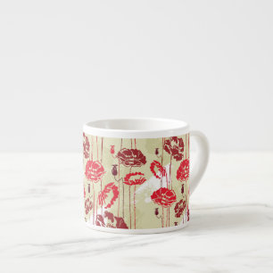 Abstract Elegance florale patroon 2 Espresso Kop