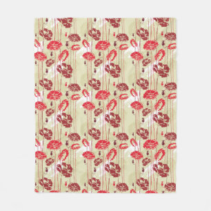 Abstract Elegance florale patroon 2 Fleece Deken