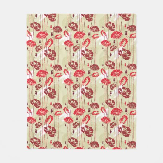 Abstract Elegance florale patroon 2 Fleece Deken (Voorkant)