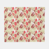 Abstract Elegance florale patroon 2 Fleece Deken (Voorkant (Horizontaal))