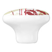 Abstract Elegance florale patroon 2 Keramische Knop (Zijkant)