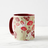 Abstract Elegance florale patroon 2 Mok (Voorkant links)