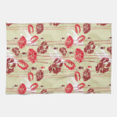 Abstract Elegance florale patroon 2 Theedoek (Horizontaal)