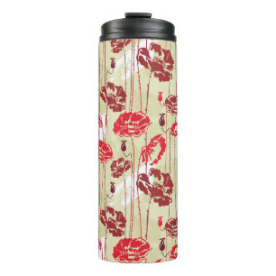 Abstract Elegance florale patroon 2 Thermosbeker