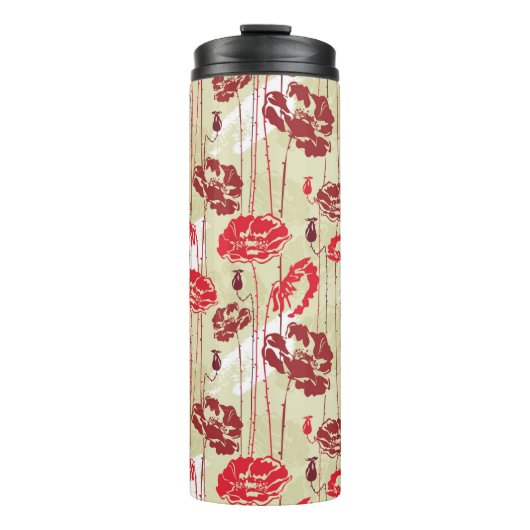 Abstract Elegance florale patroon 2 Thermosbeker (Voorkant)