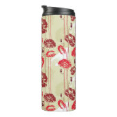Abstract Elegance florale patroon 2 Thermosbeker (Geroteerd rechts)