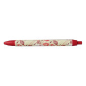 Abstract Elegance florale patroon 2 Zwarte Inkt Pen (Voorkant)