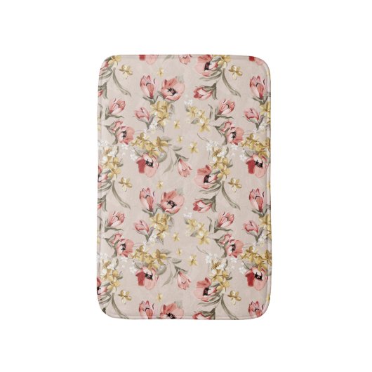 Abstract Elegance florale patroon 3 Badmat (Voorkant Verticaal)