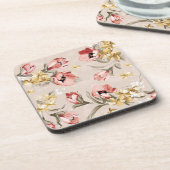 Abstract Elegance florale patroon 3 Bier Onderzetter (Linkerzijde)