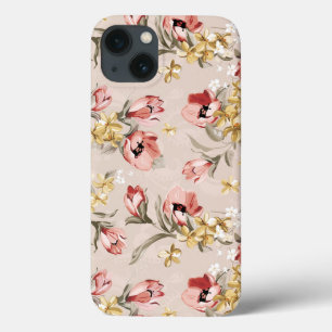 Abstract Elegance florale patroon 3 iPhone 13 Hoesje
