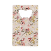 Abstract Elegance florale patroon 3 Creditkaart Flessenopener (Achterkant)