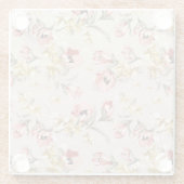 Abstract Elegance florale patroon 3 Glazen Onderzetter (Achterkant)