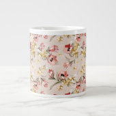 Abstract Elegance florale patroon 3 Grote Koffiekop (Voorkant)