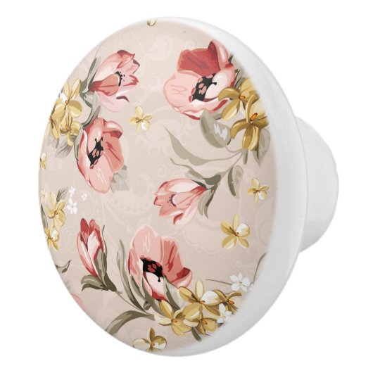 Abstract Elegance florale patroon 3 Keramische Knop (Rechts)