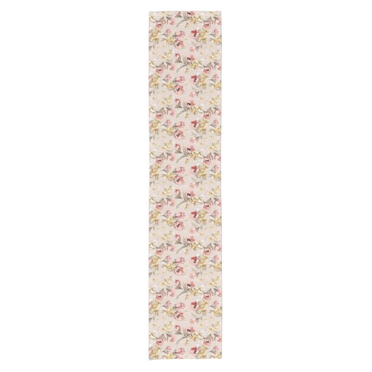 Abstract Elegance florale patroon 3 Korte Tafelloper (Voorkant)