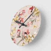 Abstract Elegance florale patroon 3 Ronde Klok (Hoek)