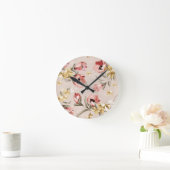 Abstract Elegance florale patroon 3 Ronde Klok (Huis)