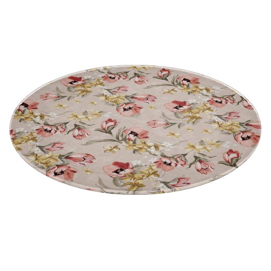 Abstract Elegance florale patroon 3 Snijplank (Hoek)