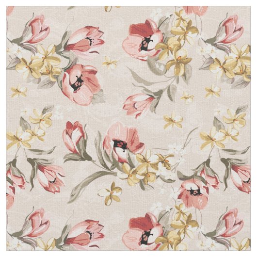 Abstract Elegance florale patroon 3 Stof (Close Up)