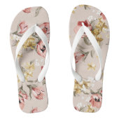 Abstract Elegance florale patroon 3 Teenslippers (Voetbed)