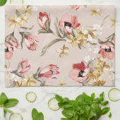 Abstract Elegance florale patroon 3 Theedoek (Gevouwen)