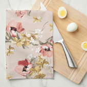 Abstract Elegance florale patroon 3 Theedoek (Quarter Fold)