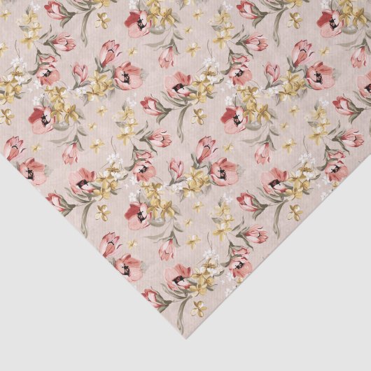 Abstract Elegance florale patroon 3 Tissuepapier (Detail)
