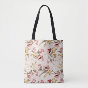 Abstract Elegance florale patroon 3 Tote Bag