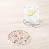 Abstract Elegance florale patroon 3 Zandsteen Onderzetter (Zijkant)