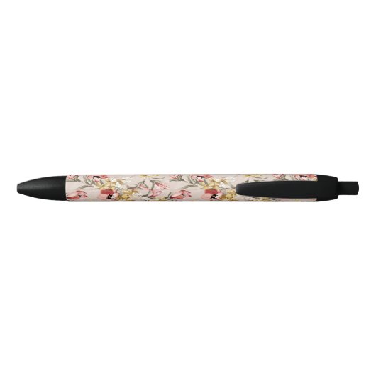 Abstract Elegance florale patroon 3 Zwarte Inkt Pen (Achterkant)