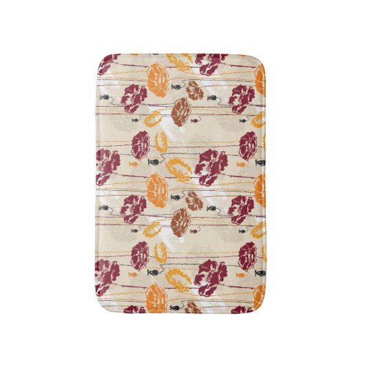 Abstract Elegance florale patroon 4 Badmat (Voorkant Verticaal)