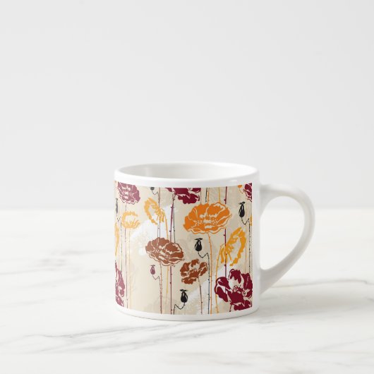 Abstract Elegance florale patroon 4 Espresso Kop (Rechts)