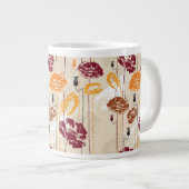 Abstract Elegance florale patroon 4 Grote Koffiekop (Voorkant rechts)