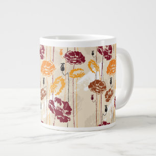 Abstract Elegance florale patroon 4 Grote Koffiekop