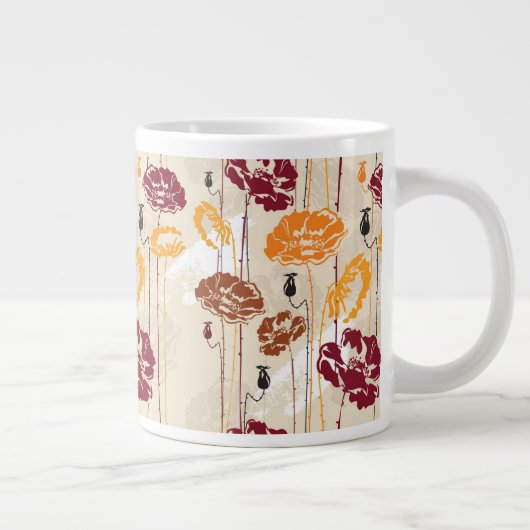Abstract Elegance florale patroon 4 Grote Koffiekop (Rechts)