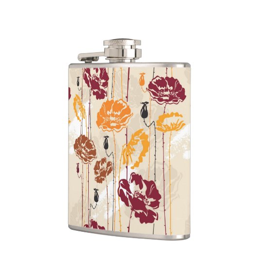 Abstract Elegance florale patroon 4 Heupfles (Links)