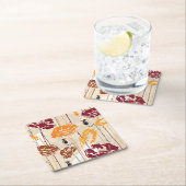 Abstract Elegance florale patroon 4 Kartonnen Onderzetters (Insitu)