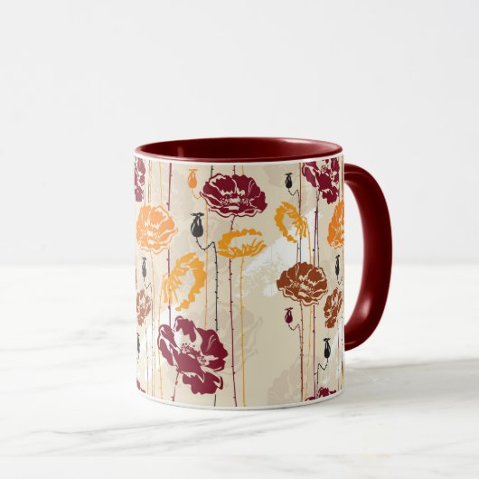 Abstract Elegance florale patroon 4 Mok (Voorkant rechts)