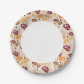 Abstract Elegance florale patroon 4 Papieren Bordje (Voorkant)