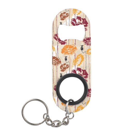 Abstract Elegance florale patroon 4 Sleutelhanger Flessenopener (Voorkant)