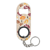 Abstract Elegance florale patroon 4 Sleutelhanger Flessenopener (Achterkant)