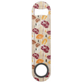 Abstract Elegance florale patroon 4 Speed Flessenopener (Achterkant)