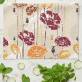 Abstract Elegance florale patroon 4 Theedoek (Gevouwen)