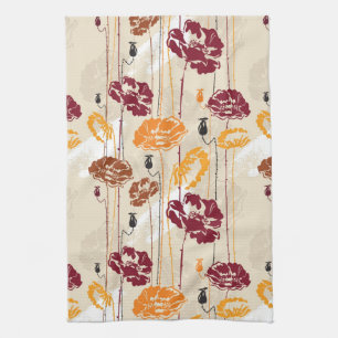 Abstract Elegance florale patroon 4 Theedoek