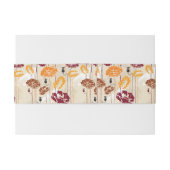 Abstract Elegance florale patroon 4 Uitnodigingen Wikkel (Achterkant Voorbeeld)