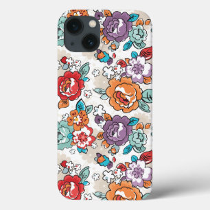 Abstract Elegance floreel patroon 5 iPhone 13 Hoesje